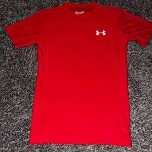 Under Armour red compression short sleeve shirt